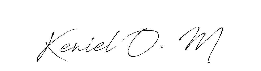Also we have Keniel O. M name is the best signature style. Create professional handwritten signature collection using Antro_Vectra autograph style. Keniel O. M signature style 6 images and pictures png