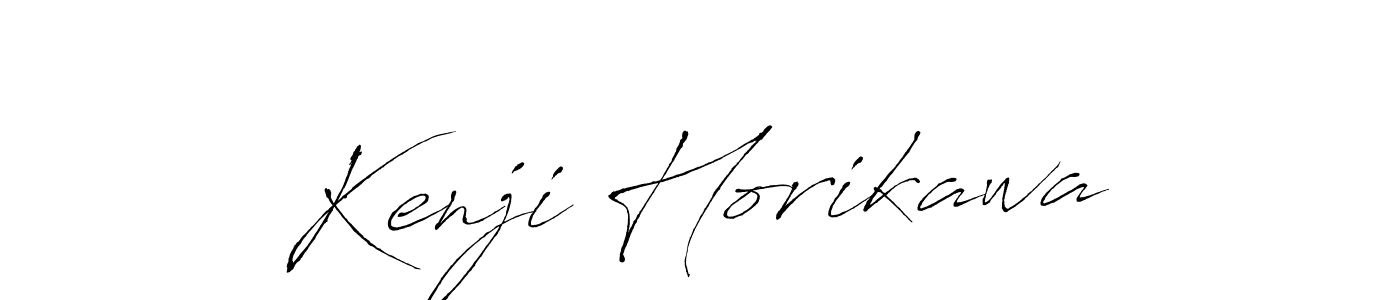 Create a beautiful signature design for name Kenji Horikawa. With this signature (Antro_Vectra) fonts, you can make a handwritten signature for free. Kenji Horikawa signature style 6 images and pictures png