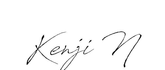 Make a beautiful signature design for name Kenji N. With this signature (Antro_Vectra) style, you can create a handwritten signature for free. Kenji N signature style 6 images and pictures png