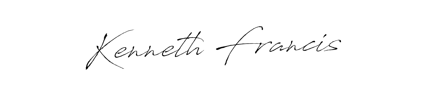Create a beautiful signature design for name Kenneth Francis. With this signature (Antro_Vectra) fonts, you can make a handwritten signature for free. Kenneth Francis signature style 6 images and pictures png