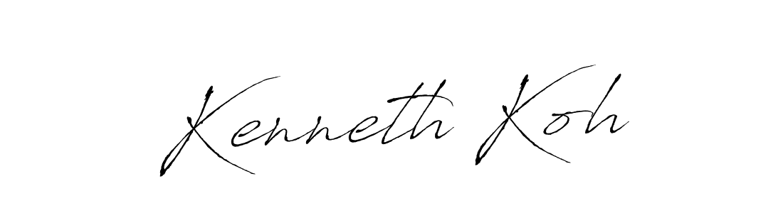 Kenneth Koh stylish signature style. Best Handwritten Sign (Antro_Vectra) for my name. Handwritten Signature Collection Ideas for my name Kenneth Koh. Kenneth Koh signature style 6 images and pictures png