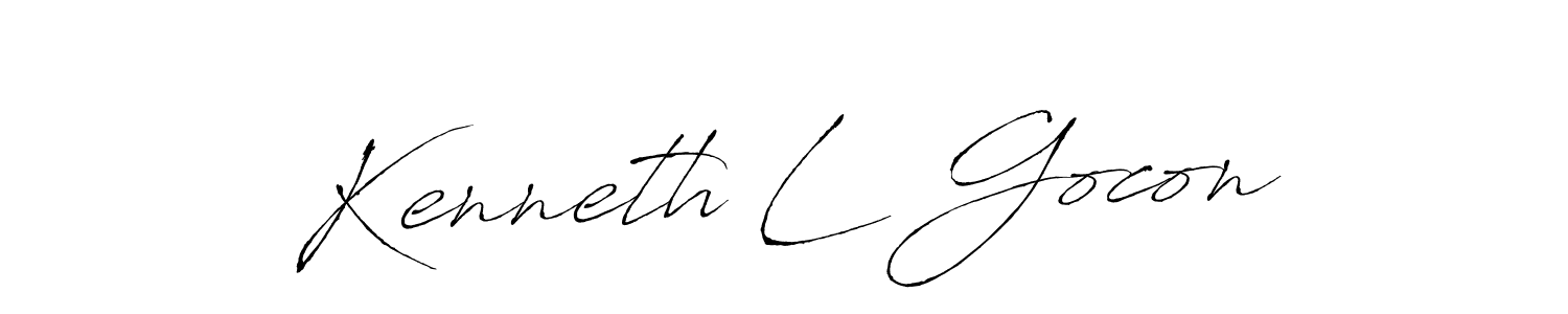 It looks lik you need a new signature style for name Kenneth L Gocon. Design unique handwritten (Antro_Vectra) signature with our free signature maker in just a few clicks. Kenneth L Gocon signature style 6 images and pictures png