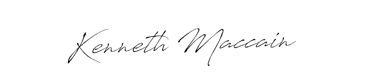 How to make Kenneth Maccain name signature. Use Antro_Vectra style for creating short signs online. This is the latest handwritten sign. Kenneth Maccain signature style 6 images and pictures png