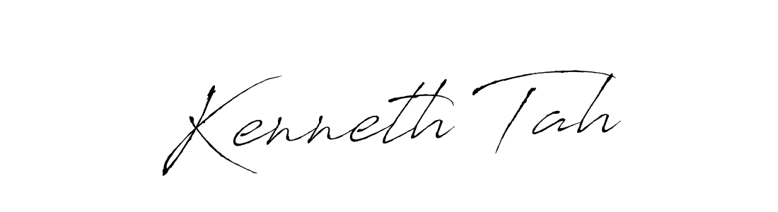 You should practise on your own different ways (Antro_Vectra) to write your name (Kenneth Tah) in signature. don't let someone else do it for you. Kenneth Tah signature style 6 images and pictures png