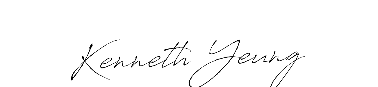 How to make Kenneth Yeung name signature. Use Antro_Vectra style for creating short signs online. This is the latest handwritten sign. Kenneth Yeung signature style 6 images and pictures png