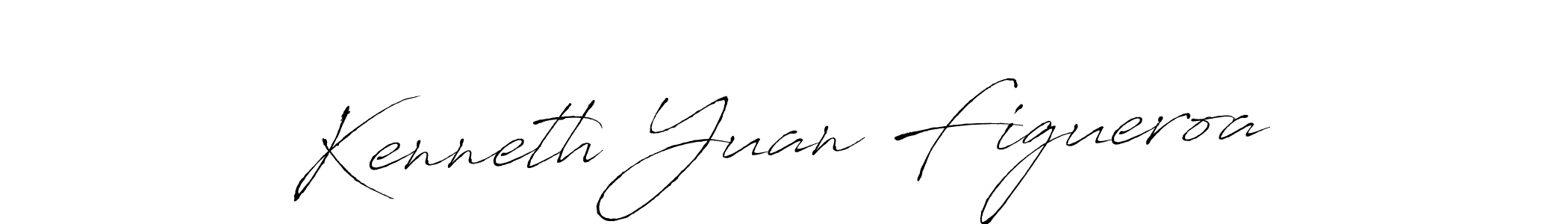 How to make Kenneth Yuan Figueroa name signature. Use Antro_Vectra style for creating short signs online. This is the latest handwritten sign. Kenneth Yuan Figueroa signature style 6 images and pictures png