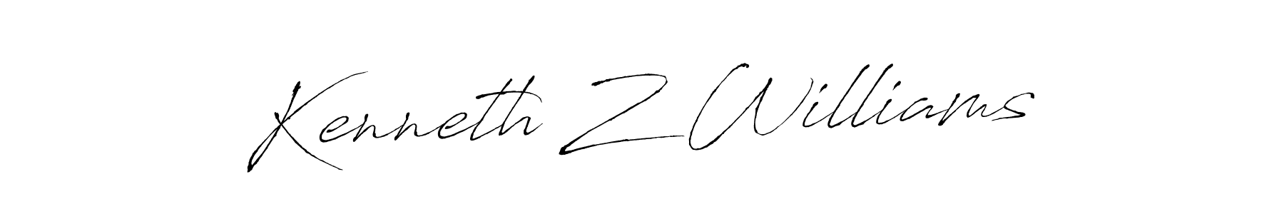 How to make Kenneth Z Williams signature? Antro_Vectra is a professional autograph style. Create handwritten signature for Kenneth Z Williams name. Kenneth Z Williams signature style 6 images and pictures png