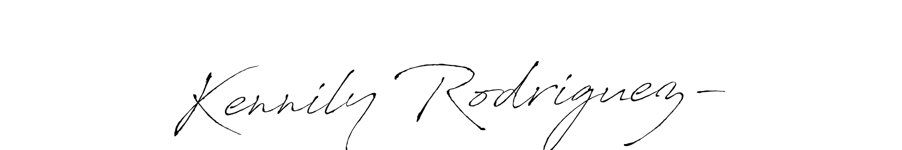 Design your own signature with our free online signature maker. With this signature software, you can create a handwritten (Antro_Vectra) signature for name Kennily Rodriguez-. Kennily Rodriguez- signature style 6 images and pictures png