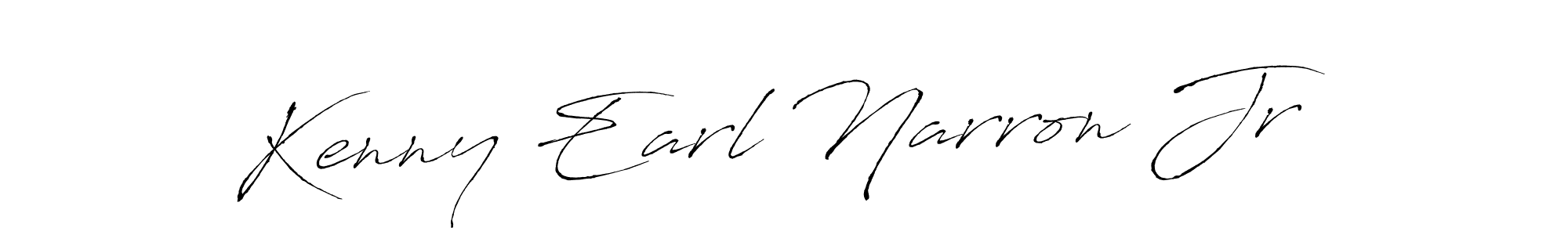 Make a beautiful signature design for name Kenny Earl Narron Jr. With this signature (Antro_Vectra) style, you can create a handwritten signature for free. Kenny Earl Narron Jr signature style 6 images and pictures png