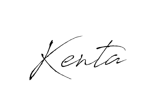 Kenta stylish signature style. Best Handwritten Sign (Antro_Vectra) for my name. Handwritten Signature Collection Ideas for my name Kenta. Kenta signature style 6 images and pictures png