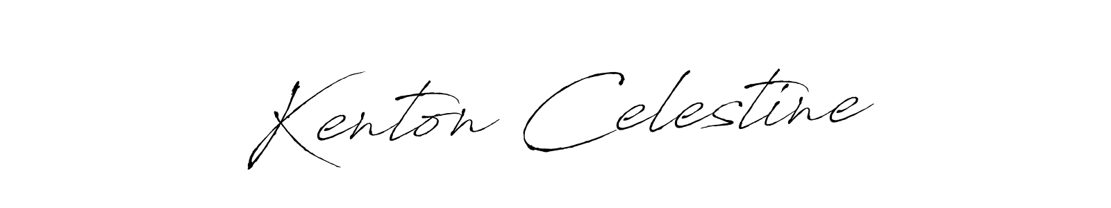 How to make Kenton Celestine name signature. Use Antro_Vectra style for creating short signs online. This is the latest handwritten sign. Kenton Celestine signature style 6 images and pictures png