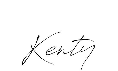 Design your own signature with our free online signature maker. With this signature software, you can create a handwritten (Antro_Vectra) signature for name Kenty. Kenty signature style 6 images and pictures png