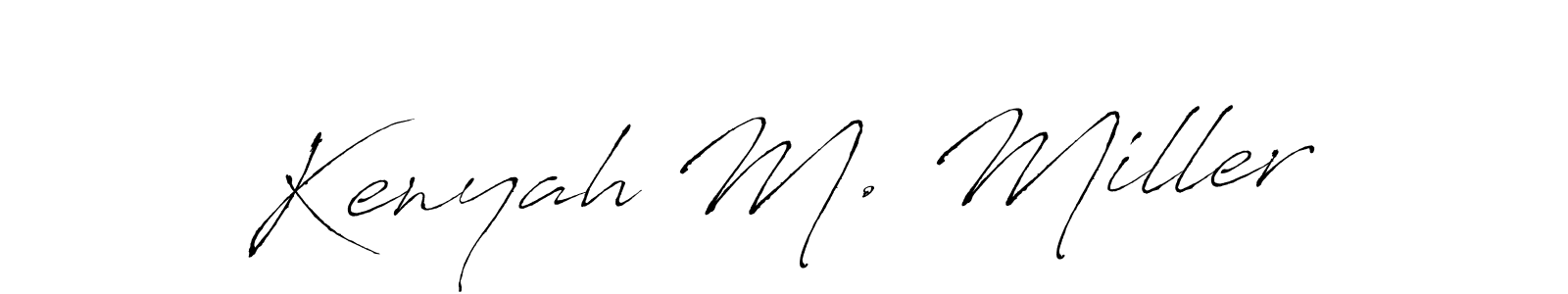 Create a beautiful signature design for name Kenyah M. Miller. With this signature (Antro_Vectra) fonts, you can make a handwritten signature for free. Kenyah M. Miller signature style 6 images and pictures png