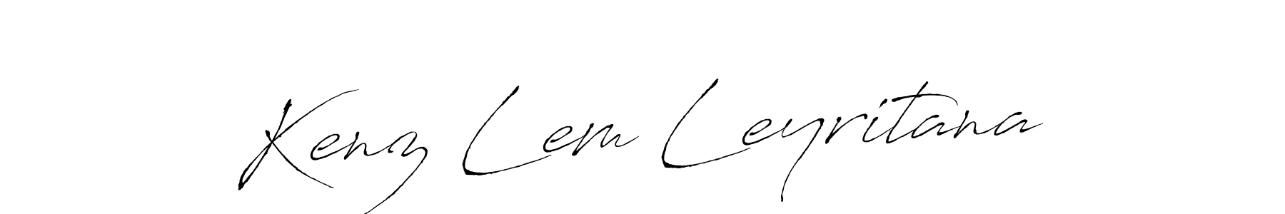 The best way (Antro_Vectra) to make a short signature is to pick only two or three words in your name. The name Kenz Lem Leyritana include a total of six letters. For converting this name. Kenz Lem Leyritana signature style 6 images and pictures png