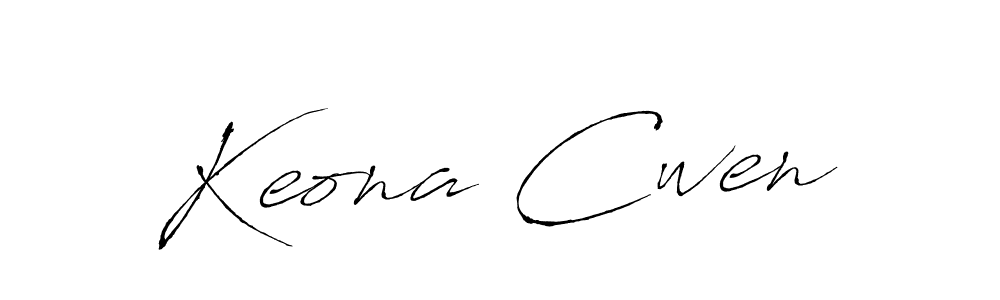 How to make Keona Cwen name signature. Use Antro_Vectra style for creating short signs online. This is the latest handwritten sign. Keona Cwen signature style 6 images and pictures png