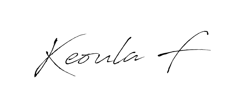 Also we have Keoula F name is the best signature style. Create professional handwritten signature collection using Antro_Vectra autograph style. Keoula F signature style 6 images and pictures png