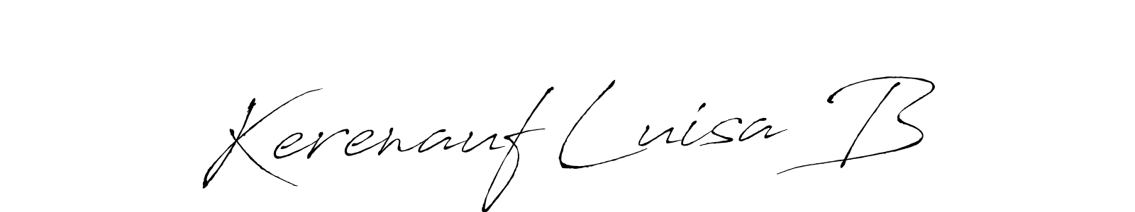 You should practise on your own different ways (Antro_Vectra) to write your name (Kerenauf Luisa B) in signature. don't let someone else do it for you. Kerenauf Luisa B signature style 6 images and pictures png