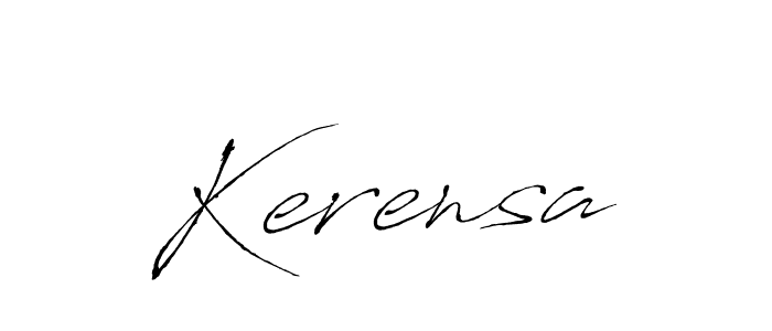 Use a signature maker to create a handwritten signature online. With this signature software, you can design (Antro_Vectra) your own signature for name Kerensa. Kerensa signature style 6 images and pictures png