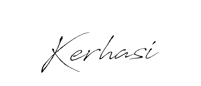 Antro_Vectra is a professional signature style that is perfect for those who want to add a touch of class to their signature. It is also a great choice for those who want to make their signature more unique. Get Kerhasi name to fancy signature for free. Kerhasi signature style 6 images and pictures png