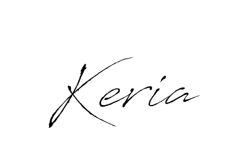 Design your own signature with our free online signature maker. With this signature software, you can create a handwritten (Antro_Vectra) signature for name Keria. Keria signature style 6 images and pictures png