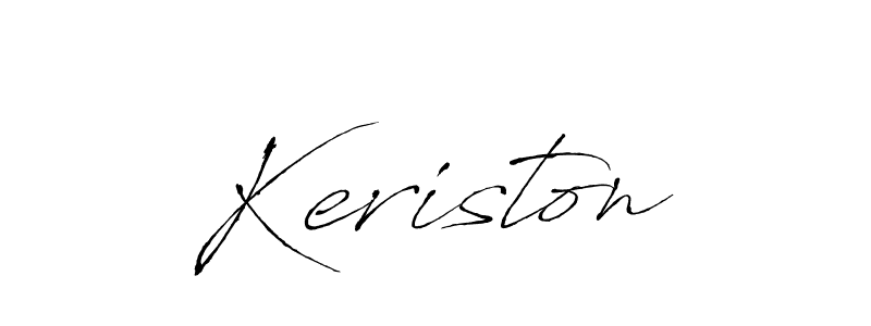 Design your own signature with our free online signature maker. With this signature software, you can create a handwritten (Antro_Vectra) signature for name Keriston. Keriston signature style 6 images and pictures png