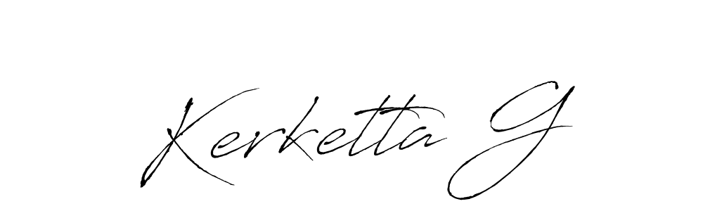 Make a beautiful signature design for name Kerketta G. With this signature (Antro_Vectra) style, you can create a handwritten signature for free. Kerketta G signature style 6 images and pictures png