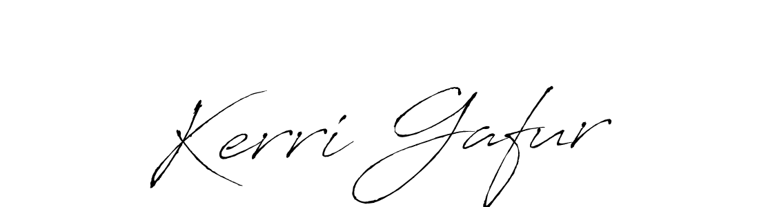 How to make Kerri Gafur signature? Antro_Vectra is a professional autograph style. Create handwritten signature for Kerri Gafur name. Kerri Gafur signature style 6 images and pictures png
