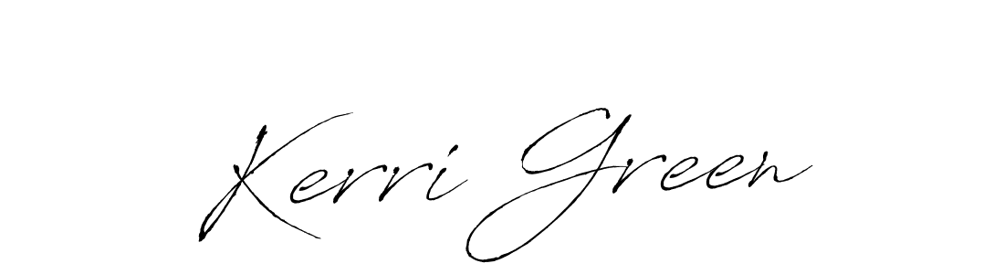 How to make Kerri Green name signature. Use Antro_Vectra style for creating short signs online. This is the latest handwritten sign. Kerri Green signature style 6 images and pictures png