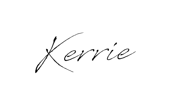 How to make Kerrie signature? Antro_Vectra is a professional autograph style. Create handwritten signature for Kerrie name. Kerrie signature style 6 images and pictures png