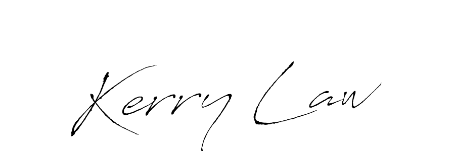 Kerry Law stylish signature style. Best Handwritten Sign (Antro_Vectra) for my name. Handwritten Signature Collection Ideas for my name Kerry Law. Kerry Law signature style 6 images and pictures png