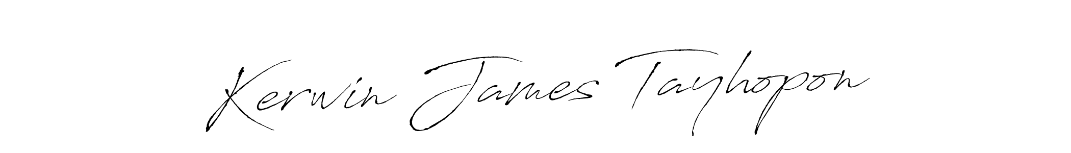 Antro_Vectra is a professional signature style that is perfect for those who want to add a touch of class to their signature. It is also a great choice for those who want to make their signature more unique. Get Kerwin James Tayhopon name to fancy signature for free. Kerwin James Tayhopon signature style 6 images and pictures png