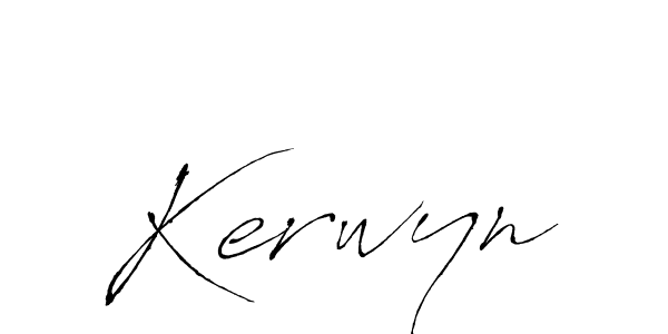 How to make Kerwyn name signature. Use Antro_Vectra style for creating short signs online. This is the latest handwritten sign. Kerwyn signature style 6 images and pictures png