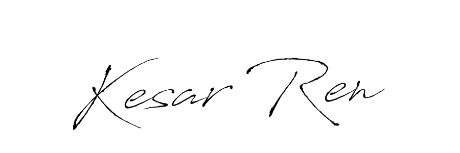 Make a beautiful signature design for name Kesar Ren. With this signature (Antro_Vectra) style, you can create a handwritten signature for free. Kesar Ren signature style 6 images and pictures png