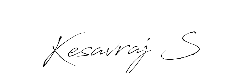 Make a beautiful signature design for name Kesavraj S. With this signature (Antro_Vectra) style, you can create a handwritten signature for free. Kesavraj S signature style 6 images and pictures png