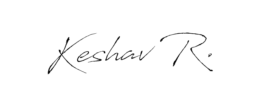 How to make Keshav R. name signature. Use Antro_Vectra style for creating short signs online. This is the latest handwritten sign. Keshav R. signature style 6 images and pictures png