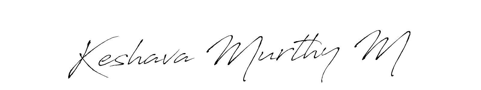 How to make Keshava Murthy M name signature. Use Antro_Vectra style for creating short signs online. This is the latest handwritten sign. Keshava Murthy M signature style 6 images and pictures png