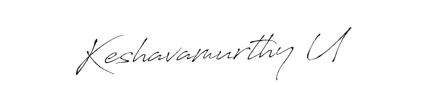 Also we have Keshavamurthy U name is the best signature style. Create professional handwritten signature collection using Antro_Vectra autograph style. Keshavamurthy U signature style 6 images and pictures png