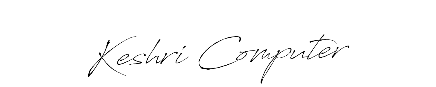 Use a signature maker to create a handwritten signature online. With this signature software, you can design (Antro_Vectra) your own signature for name Keshri Computer. Keshri Computer signature style 6 images and pictures png