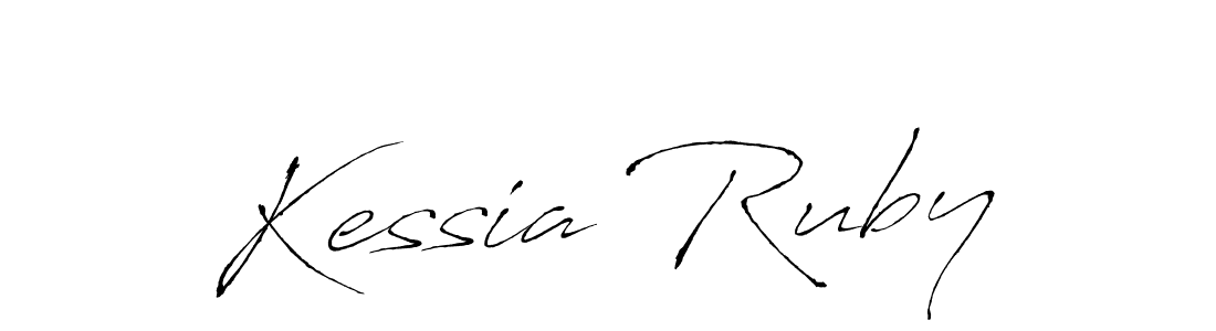 How to make Kessia Ruby name signature. Use Antro_Vectra style for creating short signs online. This is the latest handwritten sign. Kessia Ruby signature style 6 images and pictures png