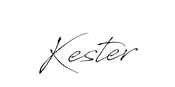 Kester stylish signature style. Best Handwritten Sign (Antro_Vectra) for my name. Handwritten Signature Collection Ideas for my name Kester. Kester signature style 6 images and pictures png