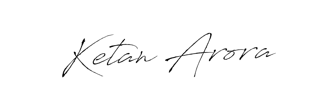 How to make Ketan Arora signature? Antro_Vectra is a professional autograph style. Create handwritten signature for Ketan Arora name. Ketan Arora signature style 6 images and pictures png