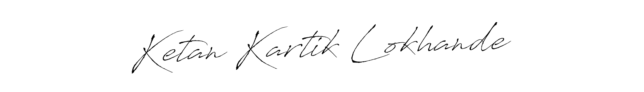 Antro_Vectra is a professional signature style that is perfect for those who want to add a touch of class to their signature. It is also a great choice for those who want to make their signature more unique. Get Ketan Kartik Lokhande name to fancy signature for free. Ketan Kartik Lokhande signature style 6 images and pictures png