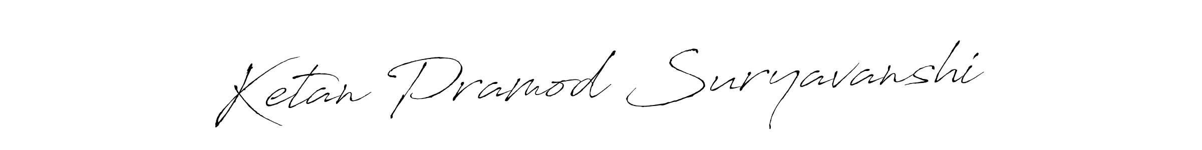 Design your own signature with our free online signature maker. With this signature software, you can create a handwritten (Antro_Vectra) signature for name Ketan Pramod Suryavanshi. Ketan Pramod Suryavanshi signature style 6 images and pictures png