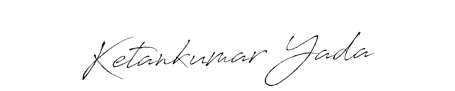 How to make Ketankumar Yada name signature. Use Antro_Vectra style for creating short signs online. This is the latest handwritten sign. Ketankumar Yada signature style 6 images and pictures png