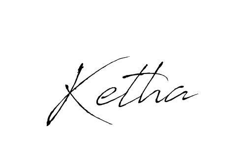 Design your own signature with our free online signature maker. With this signature software, you can create a handwritten (Antro_Vectra) signature for name Ketha. Ketha signature style 6 images and pictures png