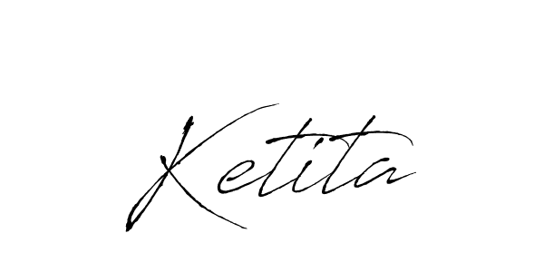 Use a signature maker to create a handwritten signature online. With this signature software, you can design (Antro_Vectra) your own signature for name Ketita. Ketita signature style 6 images and pictures png