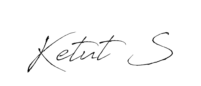 Similarly Antro_Vectra is the best handwritten signature design. Signature creator online .You can use it as an online autograph creator for name Ketut S. Ketut S signature style 6 images and pictures png