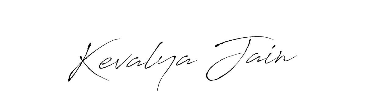 Create a beautiful signature design for name Kevalya Jain. With this signature (Antro_Vectra) fonts, you can make a handwritten signature for free. Kevalya Jain signature style 6 images and pictures png