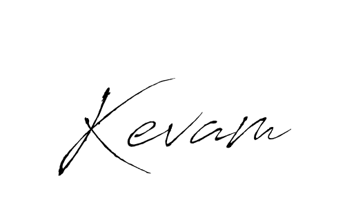 You should practise on your own different ways (Antro_Vectra) to write your name (Kevam) in signature. don't let someone else do it for you. Kevam signature style 6 images and pictures png