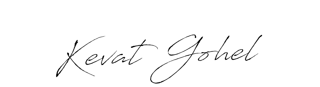 Kevat Gohel stylish signature style. Best Handwritten Sign (Antro_Vectra) for my name. Handwritten Signature Collection Ideas for my name Kevat Gohel. Kevat Gohel signature style 6 images and pictures png